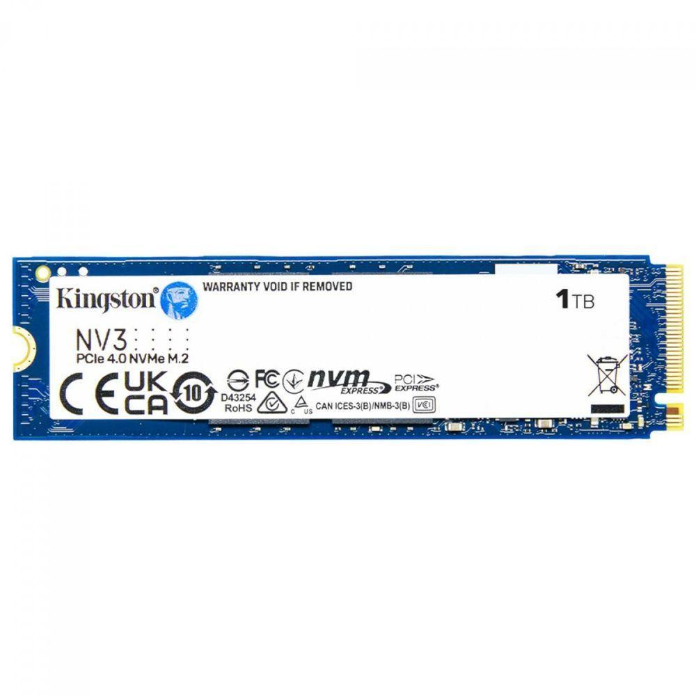 Ssd Kingston 1tb M.2 Nvme Pcie 4.0 Nv3 Snv3s-1000g Leitura 3500mb-s Gravação 2800mb-s - 1
