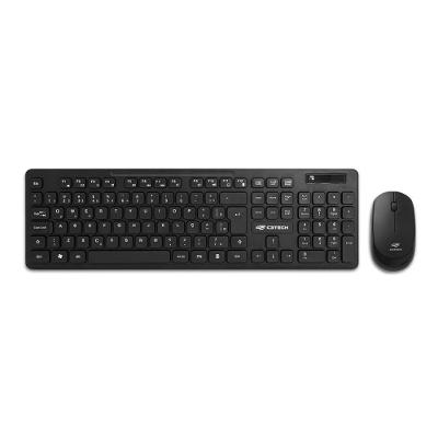 Kit Teclado E Mouse Wireless (s- Fio) C3tech K-w20bk 1000dpi Abnt2 - Preto