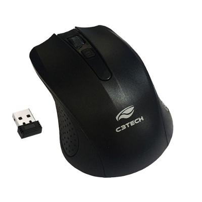 Mouse Wireless C3tech, M-w20bk, 1000dpi - Preto