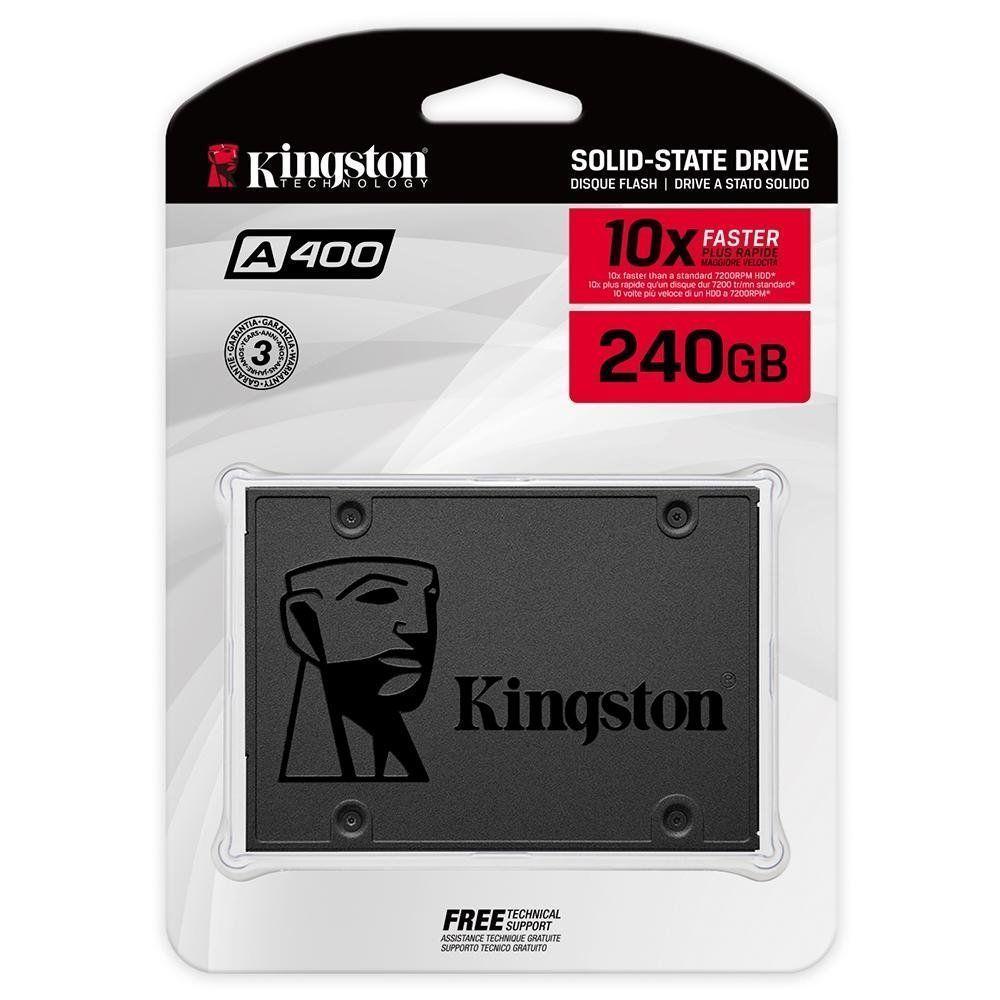 Ssd Kingston 240gb 2.5 Sata Iii A400 Sa400s37-240g Leitura 500mb-s Gravação 350mb-s - 4