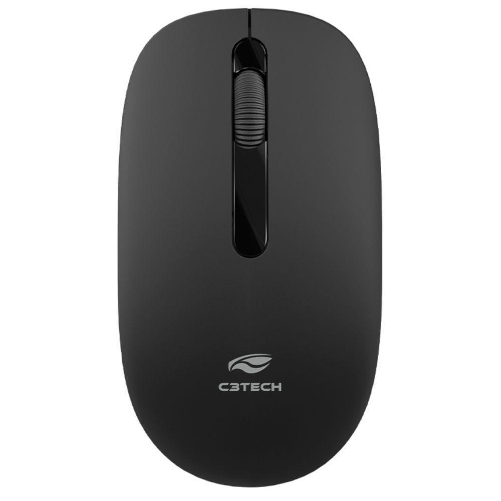 Mouse Wireless C3tech M-w15bk, 1200dpi, 2.4ghz, Sensor óptico - Preto - 1