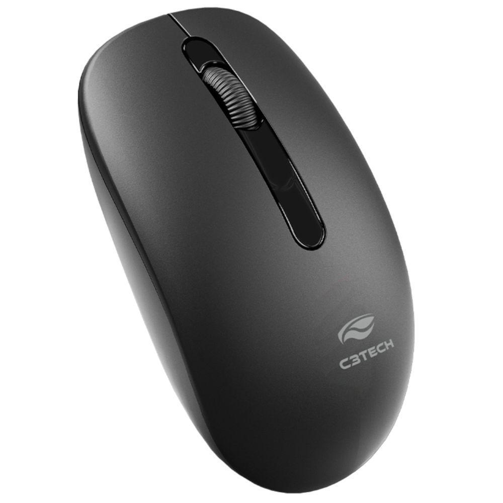 Mouse Wireless C3tech M-w15bk, 1200dpi, 2.4ghz, Sensor óptico - Preto - 2
