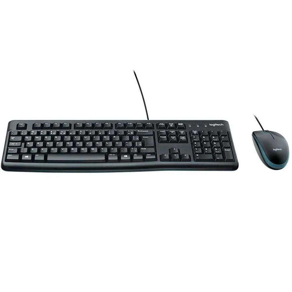 Kit Teclado E Mouse Usb Logitech Mk120 Abnt2 1000 Dpi ? Preto - 2