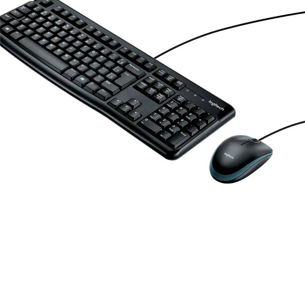 Kit Teclado E Mouse Usb Logitech Mk120 Abnt2 1000 Dpi ? Preto - 4