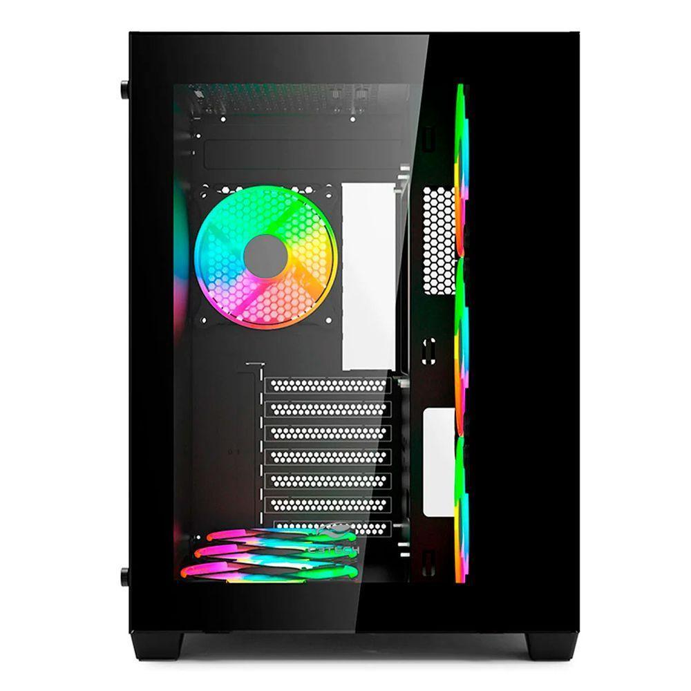 Gabinete Gamer C3tech Gaming Aquarius Mt-g910bk, Atx, Usb 3.0, Vidro Temperado - Preto - 2