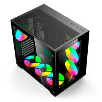 Gabinete Gamer C3tech Gaming Aquarius Mt-g910bk, Atx, Usb 3.0, Vidro Temperado - Preto - 3