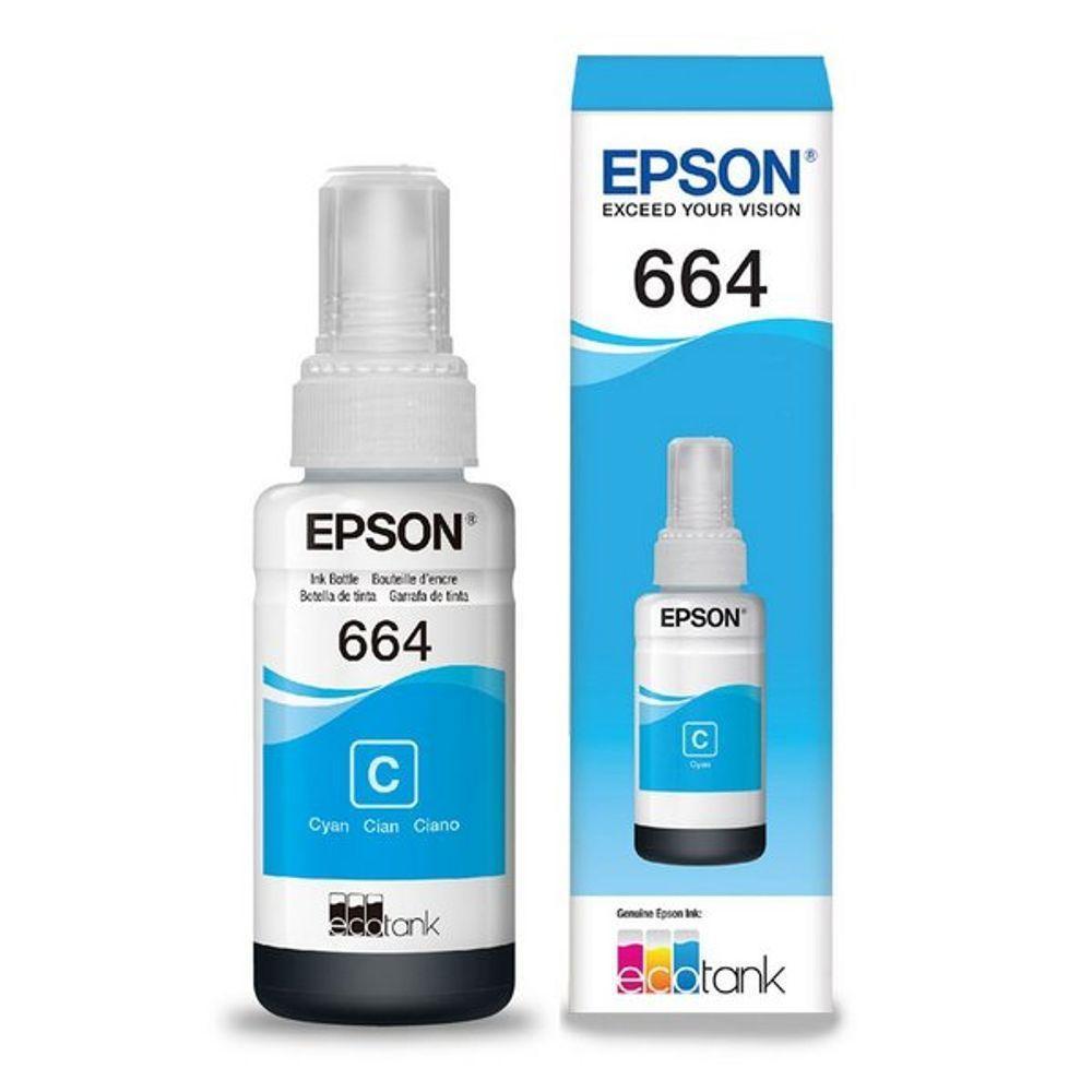 Refil Epson 664 - Ciano - 70ml - T664220al - 1