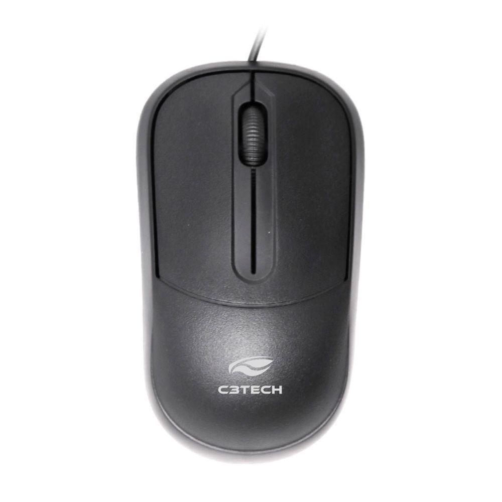 Mouse Usb C3tech, Ms-35bk, 1000dpi, Cabo 1.10mt - Preto - 2