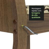 Conjunto Mesa Tampo De Vidro 4 Cadeiras Rustic/bege Marrom - 5