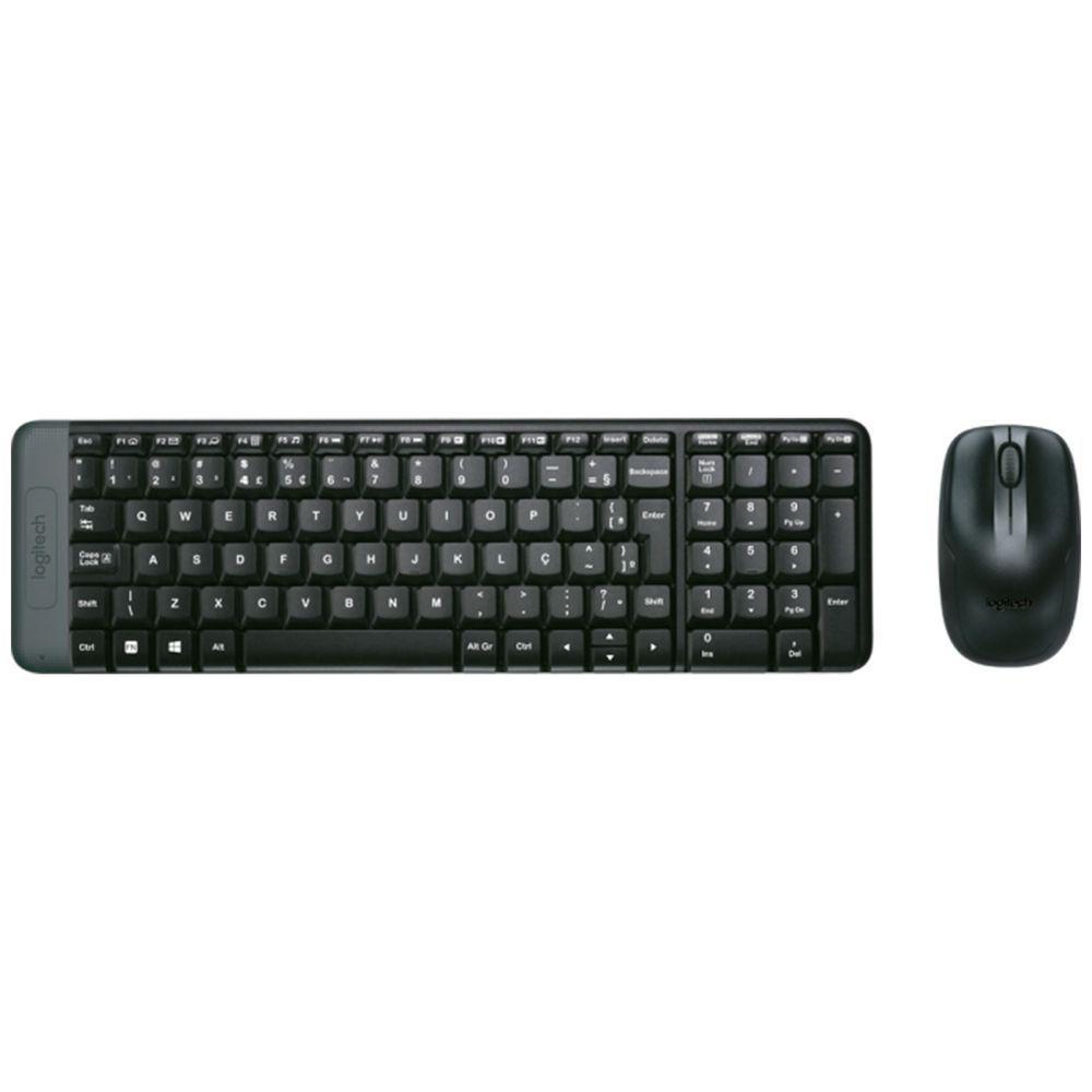 Kit Wireless Logitech Mk220 Teclado E Mouse Abnt2 1000 Dpi ? Preto - 1