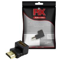 Adaptador Hdmi Macho X Hdmi Femea 90 Graus Pix 003-8603 - 1