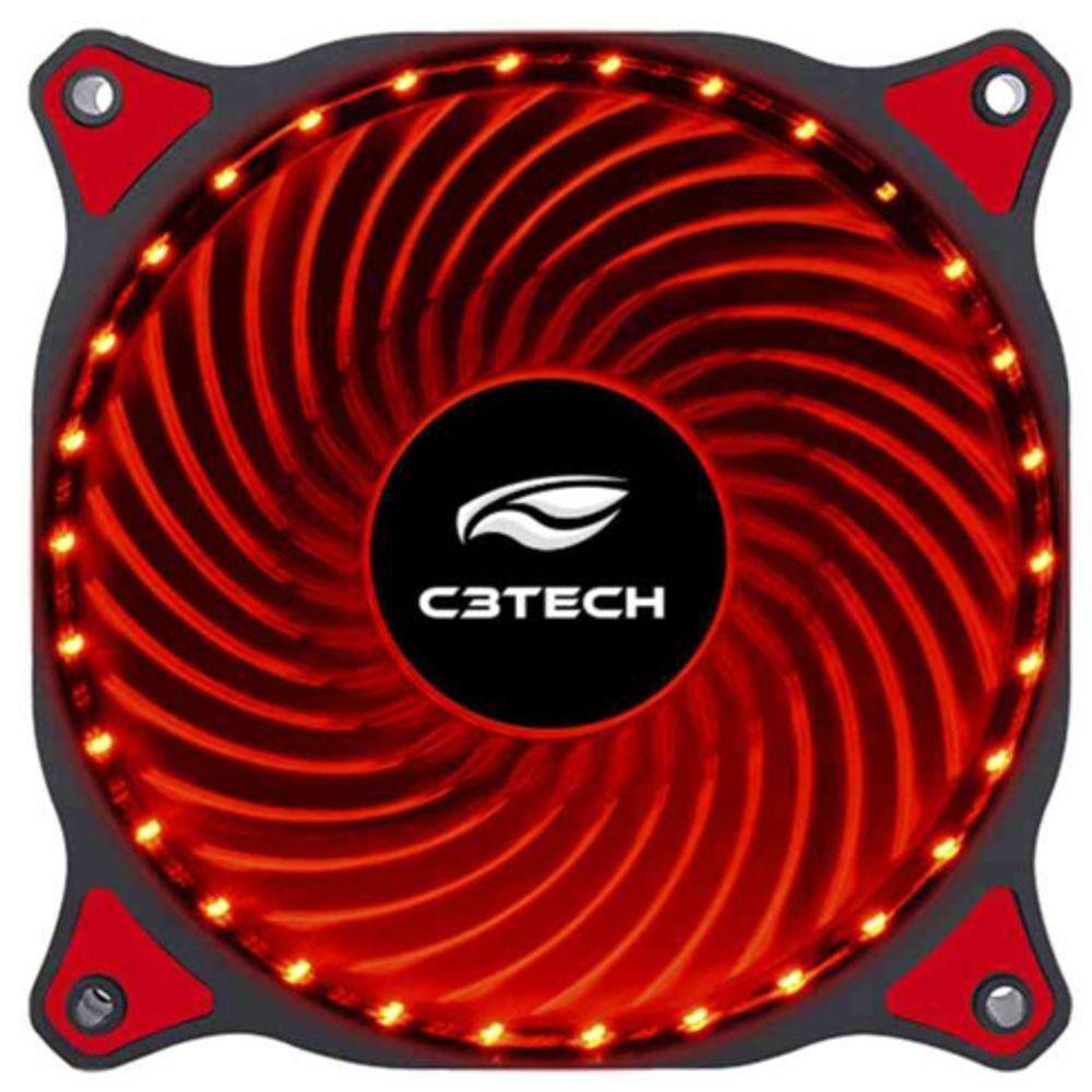 Cooler Fan C3tech Storm F7-l130rd 120mm Led Vermelho - Preto - 1