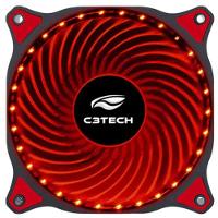 Cooler Fan C3tech Storm F7-l130rd 120mm Led Vermelho - Preto - 1