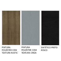 Conjunto Sala De Jantar Mesa Tampo De Madeira 4 Cadeiras Rustic/cinza/preto Samara Madesa Rustic/cinza/sintético Preto - 7