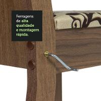 Conjunto Sala De Jantar Mesa Tampo De Madeira 4 Cadeiras Rustic/cinza/bege Marrom Samara Madesa Rustic/cinza/bege Marrom - 6