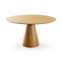 Mesa De Jantar Cone 120cm Tampo Cinamomo Base Cinamomo - 1