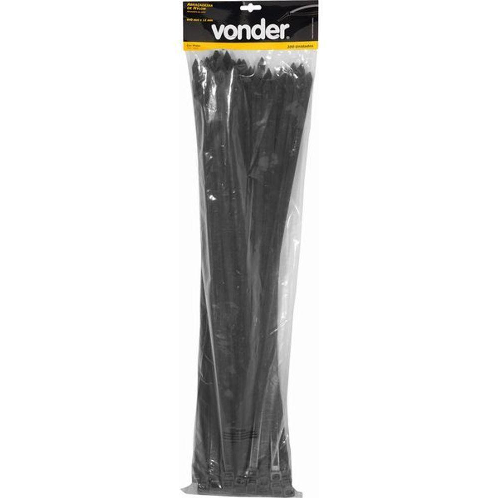 Abrac De Nylon 640x12 Preta Conjunto Com 100 Peças Vonder - 1