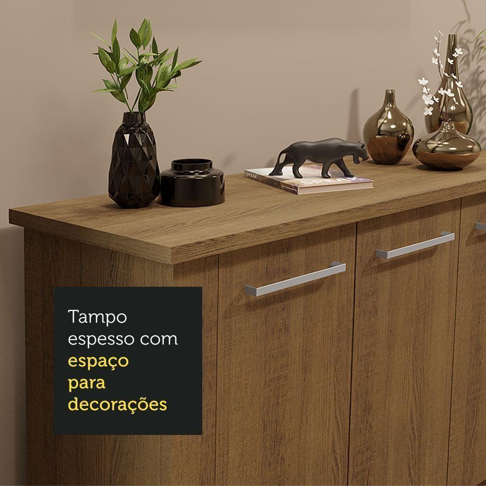Buffet Aparador Para Sala De Jantar Madesa 3 Portas Rustic - 6