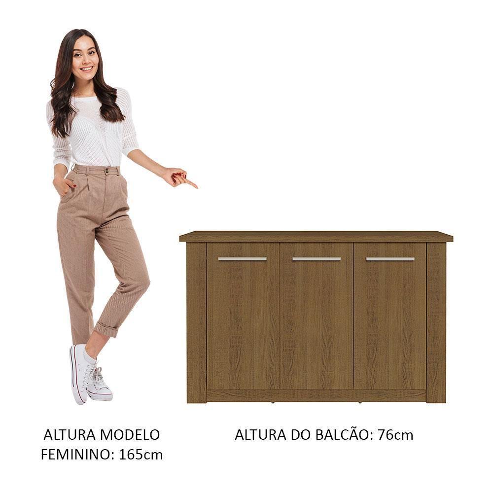 Buffet Aparador Para Sala De Jantar Madesa 3 Portas Rustic - 10
