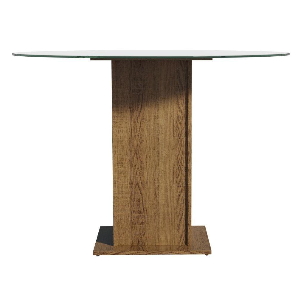 Conj. Ana Mesa Tampo De Vidro 4 Cadeiras Rustic/Crema/bege - 8