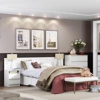 Cabeceira Extensível Branco com 2 Criados Madesa - 9