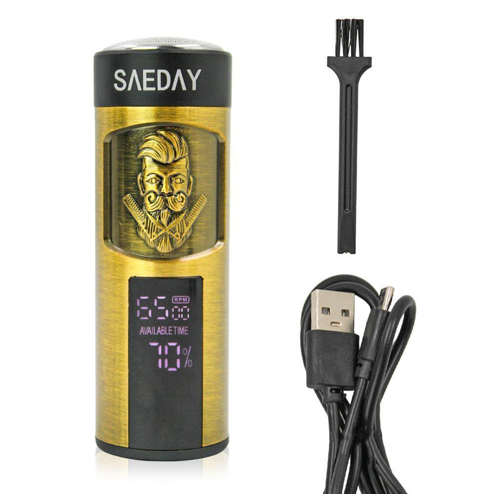 Mini Barbeador Eletrico Recarregavel Aparador De Pelos Display Digital Modelo Barbudo - 3