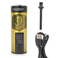 Mini Barbeador Eletrico Recarregavel Aparador De Pelos Display Digital Modelo Barbudo - 3