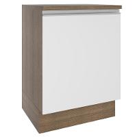 Balcão Glamy 60 cm 1 Porta Rustic e Branco Madesa - 2