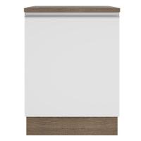 Balcão Glamy 60 cm 1 Porta Rustic e Branco Madesa - 3