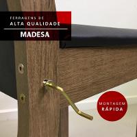 Conjunto Sala de Jantar Madesa Mesa Tampo Madeira - 4 Cadeiras - 8