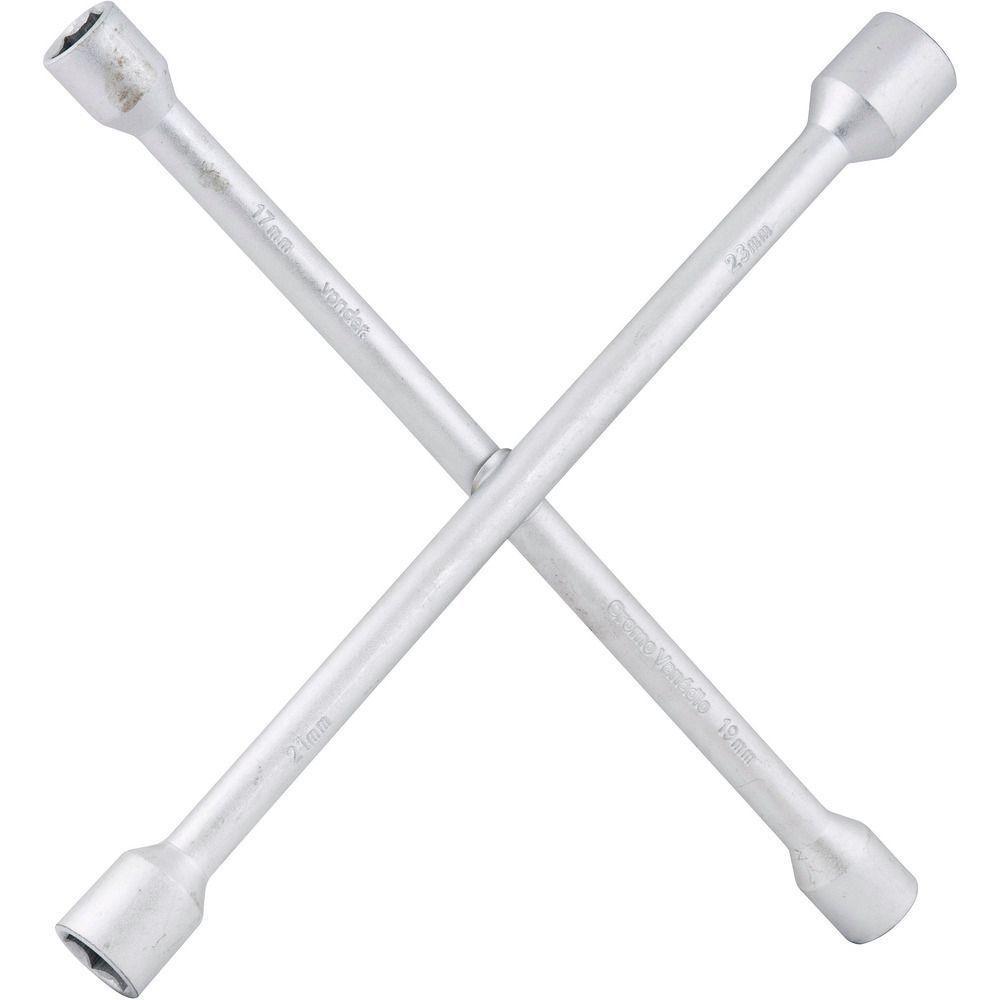 Chave De Roda Tipo Cruz 17x19x21x23mm Cromo Vanádio - Vonder - 1