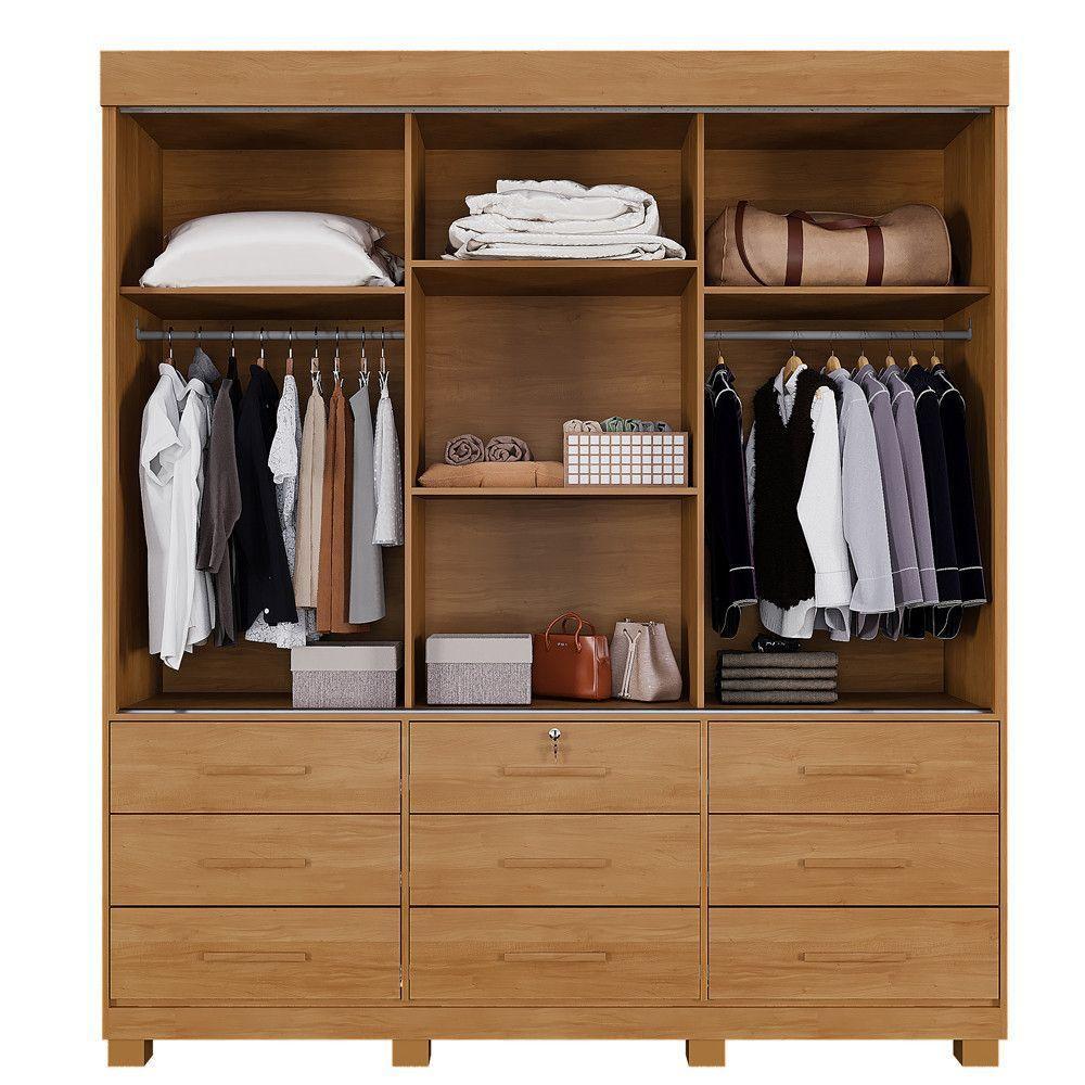 Guarda Roupa Liverpool 3 Portas 9 Gavetas 4 Prateleiras Cinamomo-cinamomo Off Flex - 4