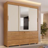Guarda Roupa Liverpool 3 Portas 9 Gavetas 4 Prateleiras Cinamomo-cinamomo Off Flex - 3