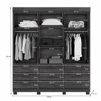 Guarda Roupa Liverpool 3 Portas 9 Gavetas 4 Prateleiras Cinamomo-cinamomo Off Flex - 6