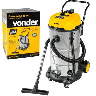 Aspirador de Pó e Líquido de Água Vonder Apv 3690 3600W 90L com Filtro Hepa Amarelo 220V