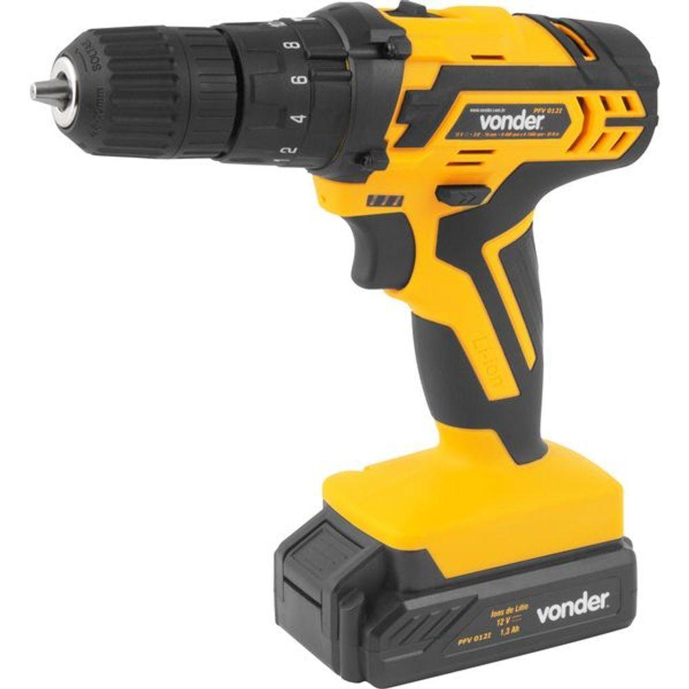 Parafusadeira-furadeira Impacto Bateria 12V Pfv012i Vonder - 2