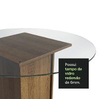 Conj. Nanda Mesa Tampo De Vidro 4 Cadeiras Rustic/Preto - 5