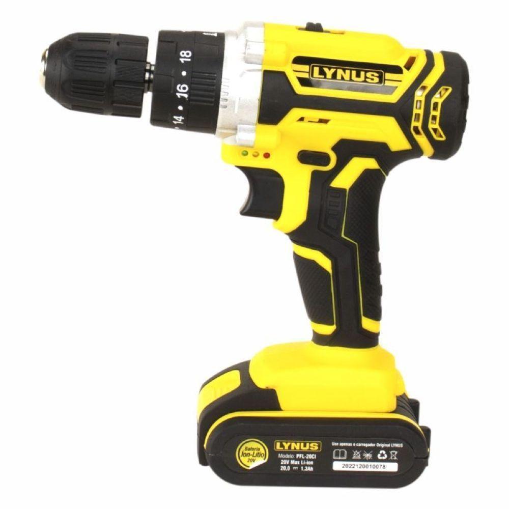Parafusadeira Com Impacto 20V Com Maleta Pfl-20ci Lynus - 3