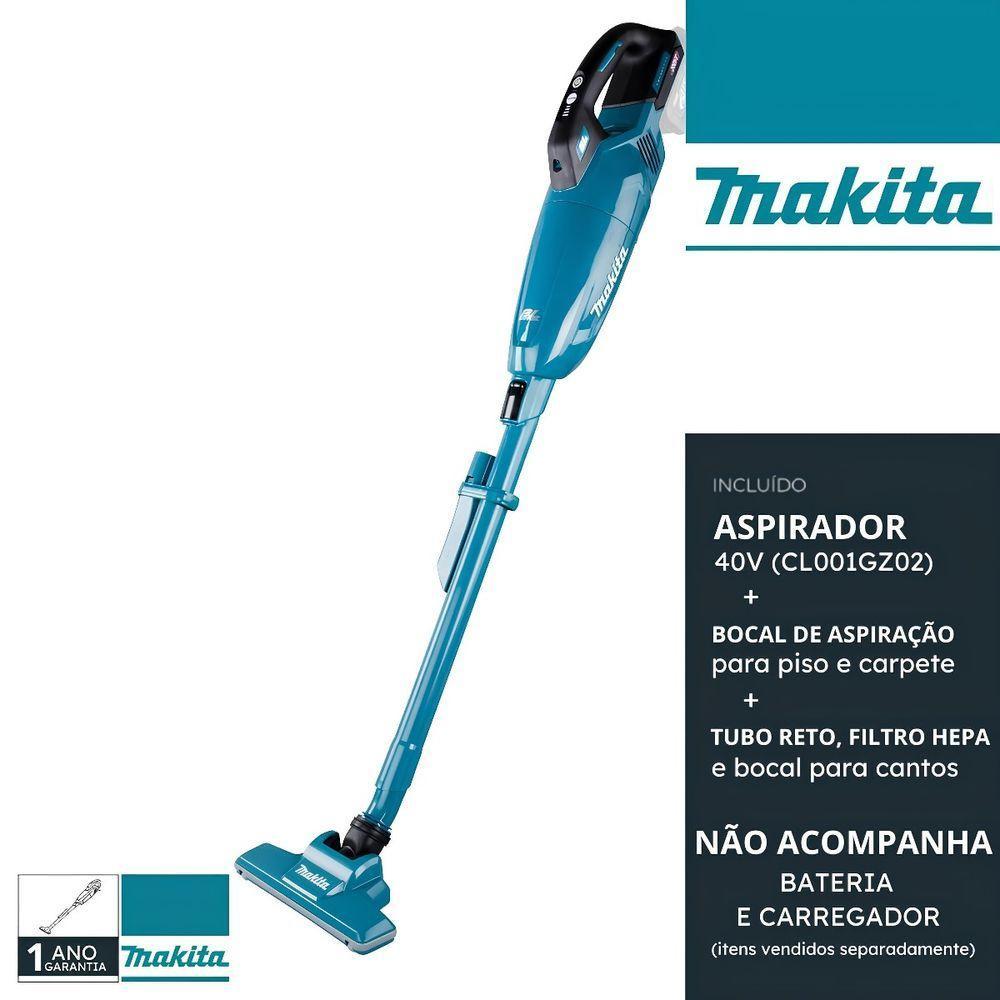 Aspirador De Pó Portátil Sem Fio 40vmax Cl001gz02 Makita Vertical Filtro Hepa Sem Bateria-carregador - 9