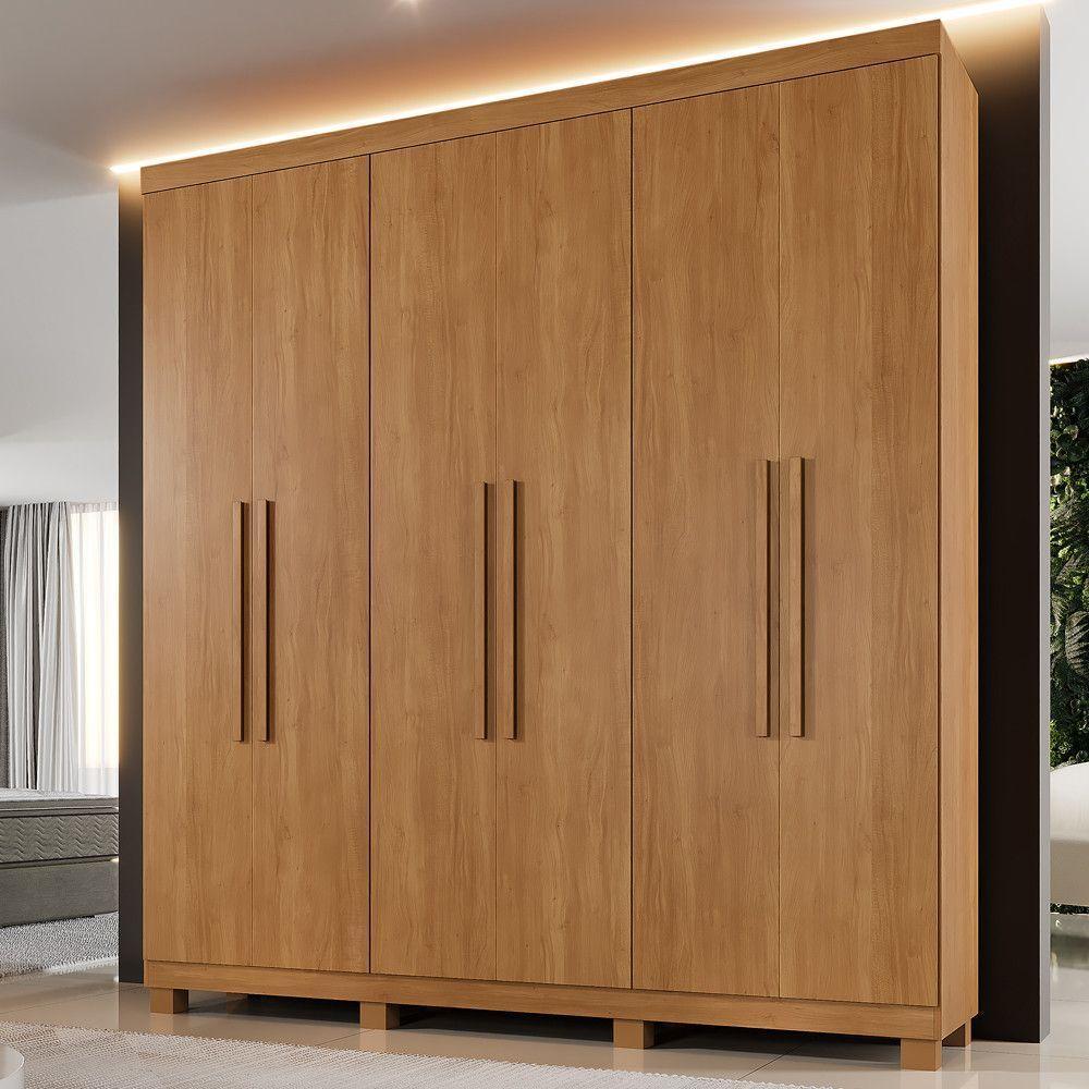 Guarda Roupa Milão 6 Portas 3 Gavetas 7 Prateleiras - Beneti Cinamomo - 2