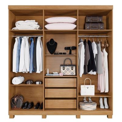 Guarda Roupa Milão 6 Portas 3 Gavetas 7 Prateleiras - Beneti Cinamomo