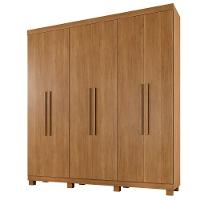 Guarda Roupa Milão 6 Portas 3 Gavetas 7 Prateleiras - Beneti Cinamomo - 1