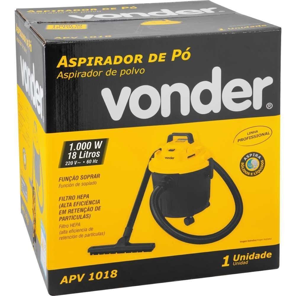 Aspirador De Pó E Líquidos 1000W Apv1018 Vonder 220V - 6
