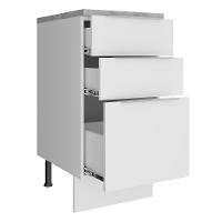 Balcão Stella 40 cm 3 Gavetas Branco Madesa - 2