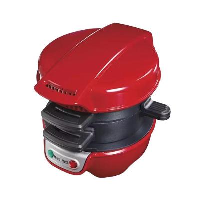 Sanduicheira Máquina De Fazer Hambúrguer Elétrica 220V Vermelho