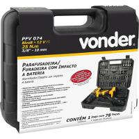 Parafusadeira Furadeira à Bateria 12V Com Imp Kit Com 74 Peç - 2
