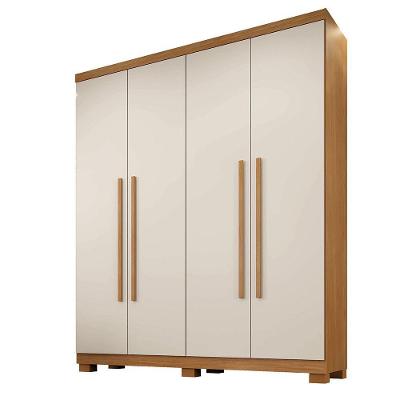 Guarda-roupa Filadélfia 4 Portas 3 Gavetas - Benetil Cinamomo Off
