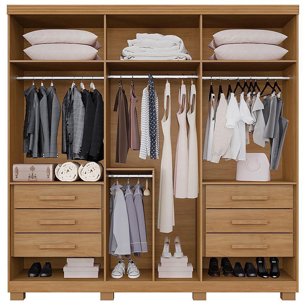 Guarda-roupa Moscou 6 Portas 6 Gavetas - Benetil Cinamomo Off - 3