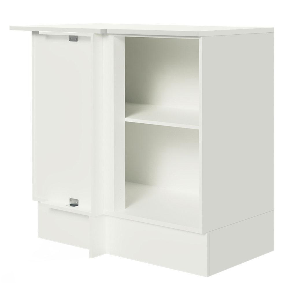 Balcão Smart 100% Mdf com Tampo 1 Porta Branco Rustic - 3