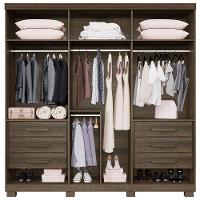 Guarda-roupa Moscou 6 Portas 6 Gavetas - Benetil Imbuia Off - 3